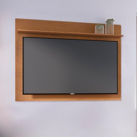 Painel para TV até 55 Polegadas com Prateleira Multimóveis Crcol-PTV027 Madeirado
