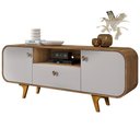 Ver imagem 7 de Rack para Sala de Estar Tv 55 Pol Orgânico Picasso B02 Cinamomo Off White - Lyam Decor