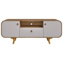 Ver imagem 3 de Rack para Sala de Estar Tv 55 Pol Orgânico Picasso B02 Cinamomo Off White - Lyam Decor