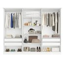 Ver imagem 2 de Guarda Roupa Casal Nina 100% Mdf 6 Portas 4 Gavetas Puxador em Madeira - Bianchi Móveis
