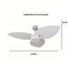 Ventilador de Teto Com Controle Remoto Natuvent Dahlia No Light 3 Pás Madeira Imbuia 127v - 7