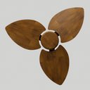 Ver imagem 4 de Ventilador de Teto Com Controle Remoto Natuvent Dahlia No Light 3 Pás Madeira Imbuia 127v