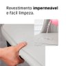 Kit 2 Cadeiras Ergonômica Impermeável Escritório Fixa Palito Cor:branco - 6
