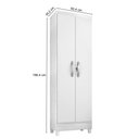 Ver imagem 6 de Armário Multiuso 2 Portas com Chave Egito Branco Tx - Incorplac
