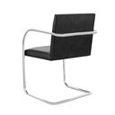 Ver imagem 2 de Cadeira Brno Couro Natural Preto Tubular Cromada