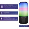 Caixa De Som Bluetooth Portátil 15W RMS Potente Speaker Iluminação LED RGB Recarregável Entrada Usb  - 5