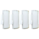 Ver imagem 1 de Kit 4 Arandela Calha de Parede com Vidro Pintado:canto Filetado/branco/110/220