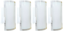 Ver imagem 1 de Kit 4 Arandela Calha de Parede com Vidro Pintado:canto Filetado/branco/110/220