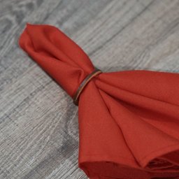 Kit 8 Peças Guardanapo Tecido Oxford Liso Vermelho com Bainha para Mesa Posta - 3