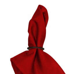 Kit 8 Peças Guardanapo Tecido Oxford Liso Vermelho com Bainha para Mesa Posta - 2