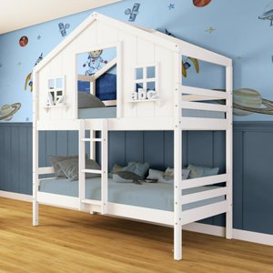 Beliche Casinha Dos Sonhos Madeira Maciça Branco Megamobilia