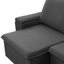 Ver imagem 6 de Sofá 3 Lugares Retrátil Reclinável para Sala 225cm Malfati F04 Veludo Grafite - Lyam Decor