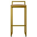 Ver imagem 5 de Banqueta Alta Para Cozinha Sala De Jantar Hanna L02 Dourado Linho Bege Escuro - Lyam Decor