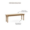 Ver imagem 4 de Banco para Sala de Jantar Hall de Entrada e Quarto 100% Madeira Maciça Rubi Marrom/Freijó