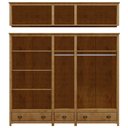 Ver imagem 3 de Guarda Roupa Casal 10 Portas com Espelho e Maleiro Mazzaro F06 Freijó - Lyam Decor