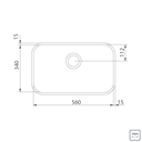 Ver imagem 5 de Cuba Tramontina Lavínia 56x34 94024202 Inox Alto Brilho + Sifão