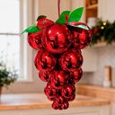 Ver imagem 2 de Enfeite de Árvore de Natal Cacho de Uva Vermelho Bolas Decorativas Plástico Outras Marcas