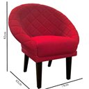 Ver imagem 6 de Kit 4 Cadeiras Sala de Estar Liz Veludo Vermelho