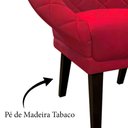 Ver imagem 5 de Kit 4 Cadeiras Sala de Estar Liz Veludo Vermelho