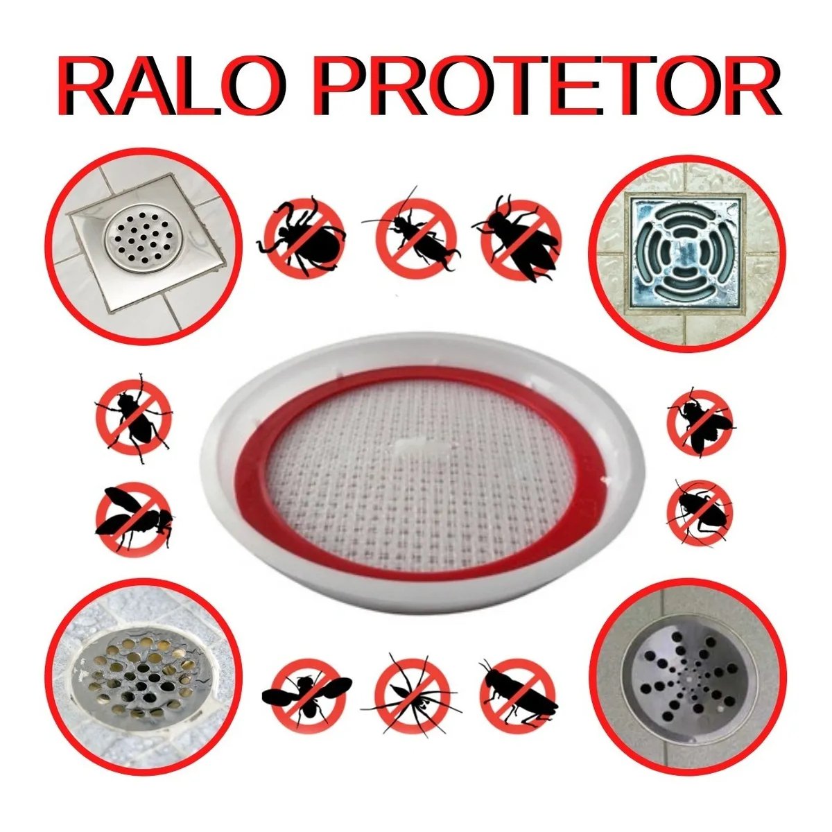 Kit com 2 Ralos de 10cm + 1 Ralo de 15 Cm Paramax