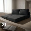 Ver imagem 5 de Sofá Cama 3 Lugares na Caixa 180 cm Versa Bouclê B05 - D'Rossi