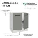 Ver imagem 5 de Balcão de Cozinha Agata 2 Portas MDP 70cm Branco e Cinza Madesa