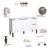 Gabinete de Cozinha para Pia de 150 em Madeira Cisne 2 Gavetas Branco - Cozimax - 4