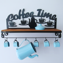 Ver imagem 6 de Prateleira Coffe Time Rústica em Ferro e Madeira