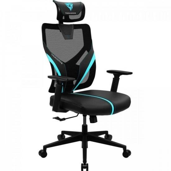 Cadeira Ergonomic Yama1 Preta/cyan Thunderx3 - 3