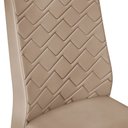 Ver imagem 4 de Conjunto Sala de Jantar Mesa Tampo Retangular Chanfrado Curvo Mad/vid 160 X 90cm Kiara Cedro Off Whi