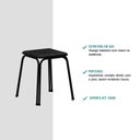 Ver imagem 6 de Conjunto 4 Banquetas Napa 1748 Carraro - Preto Preto