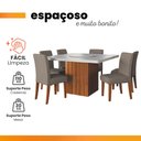 Ver imagem 7 de Conjunto Sala de Jantar Amsterdã New Mesa com Tampo Giratório 6 Cadeiras Trieste Madeirado/Mascavo