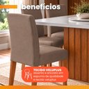 Ver imagem 6 de Conjunto Sala de Jantar Amsterdã New Mesa com Tampo Giratório 6 Cadeiras Trieste Madeirado/Mascavo