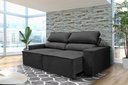 Ver imagem 1 de Sofá Reclinável Retrátil Clean 1,80m:preto