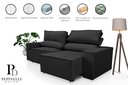 Ver imagem 3 de Sofá Reclinável Retrátil Clean 1,80m:preto