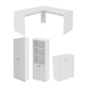 Ver imagem 1 de Conjunto para Escritório Branco 4 Peças Tecnomobili