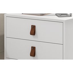 Criado Unic 2 Gavetas para Quarto de Casal Branco - 3
