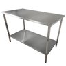 Mesa em Aço Inox 110x70x90 Cm Plano Liso Nortinox Stander - 1