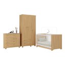 Ver imagem 2 de Quarto de Bebê Completo com Berço Americano 3 em 1 Allegra Multimóveis Mp4590 Madeirado