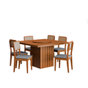 Ver imagem 2 de Conjunto Sala de Jantar Mesa Santiago 1,36 com 6 Cadeiras e Tampo Giratório