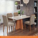 Ver imagem 7 de Sala de Jantar 130x80cm Tampo Mdf/vidro 4 Cadeira Cimol Maitê Cimol Cinamomo/off/mad/joli