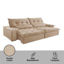 Ver imagem 7 de Sofá Nivus Linho 02 Módulos de 120cm B25cm Meu Sofá Online A226 Linho Bege