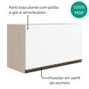 Ver imagem 5 de Armário Aéreo Basculante 80cm 1 Porta MDF Branco Nicioli Móveis