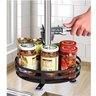 Fruteira Cesto Organizador 2 Andares Giratorio Prateleira Porta Condimento Vinho Azeite Mesa Bancada - 10