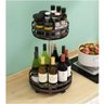 Fruteira Cesto Organizador 2 Andares Giratorio Prateleira Porta Condimento Vinho Azeite Mesa Bancada - 9
