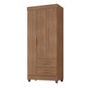 Ver imagem 1 de Roupeiro Lite 3 Portas 2 Gavetas Guarda-roupa Solteiro - Carvalho Oak