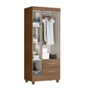 Ver imagem 3 de Roupeiro Lite 3 Portas 2 Gavetas Guarda-roupa Solteiro - Carvalho Oak