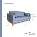 Ver imagem 4 de Sofá Gianni - Pé Trapézio - Tecido Acquablock - 200cm