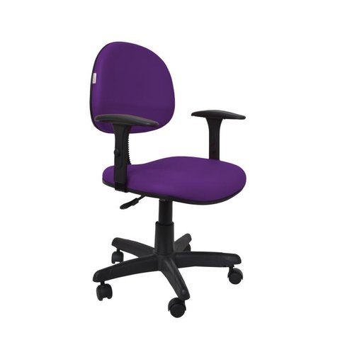 Cadeira Executiva Giratoria Zeus com Braco - Couro Sintetico Corano - Roxo