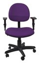 Ver imagem 2 de Cadeira Executiva Giratoria Zeus com Braco - Couro Sintetico Corano - Roxo